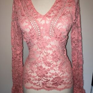 Women’s Pink Lace top